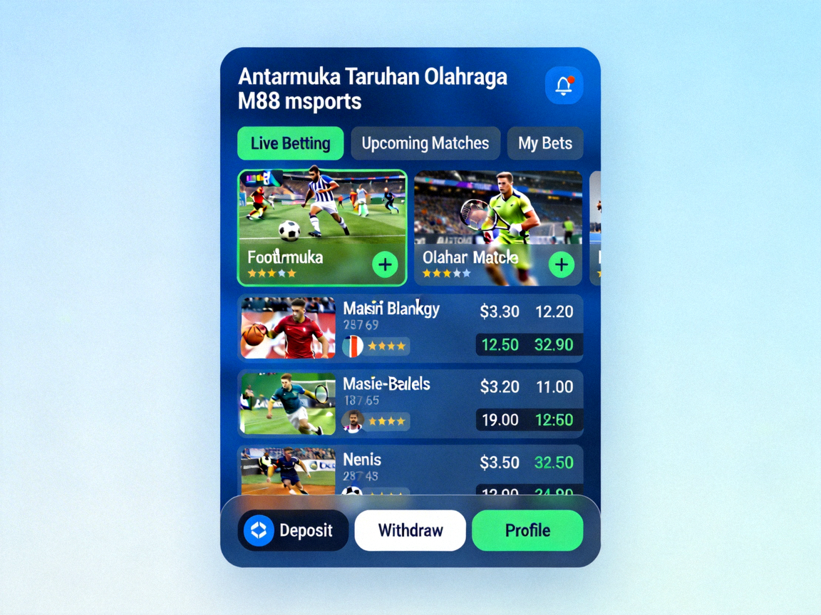 Antarmuka Taruhan Olahraga M88 msports